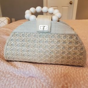 Isabella Woven Rattan Handbag